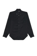 TOM FORD Garment Dyed Shirt in Navy, view 1, click to view large image.