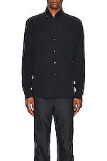 TOM FORD Garment Dyed Shirt in Navy, view 5, click to view large image.