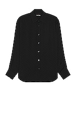 TOM FORD Long Sleeve Dress Shirt in Black, view 1, click to view large image.