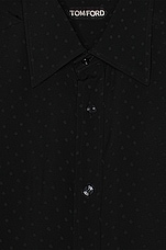 TOM FORD Long Sleeve Dress Shirt in Black, view 3, click to view large image.