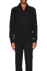 TOM FORD Long Sleeve Dress Shirt in Black, view 4, click to view large image.