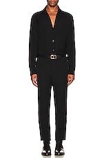 TOM FORD Long Sleeve Dress Shirt in Black, view 5, click to view large image.