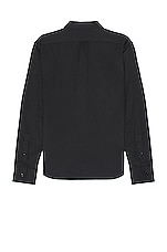 TOM FORD Silk Cotton Ls Shirt in Black, view 2, click to view large image.