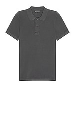 TOM FORD Tennis Piquet Ss Polo in Bright Blue, view 1, click to view large image.