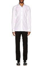 TOM FORD Poplin Day Shirt in White, view 4, click to view large image.