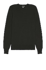 TOM FORD Cotton Silk Ls Crewneck in Charcoal, view 1, click to view large image.