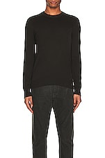 TOM FORD Cotton Silk Ls Crewneck in Charcoal, view 3, click to view large image.