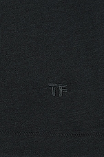 TOM FORD Short Sleeve Crew Neck T-shirt in Black, view 3, click to view large image.