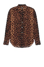 TOM FORD Fluid Fit Leisure Shirt in Leopard, view 1, click to view large image.