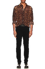 TOM FORD Fluid Fit Leisure Shirt in Leopard, view 4, click to view large image.
