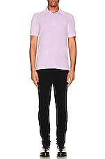 TOM FORD Short Sleeve Polo in Light Violet, view 4, click to view large image.