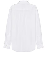 TOM FORD Fluid Silk Parachute Fluid Fit Shirt in Optical White, view 2, click to view large image.
