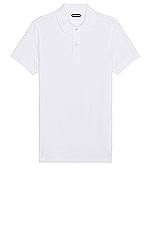 TOM FORD Tennis Polo in Ecru, view 1, click to view large image.