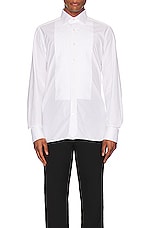 TOM FORD Evening Shirt in Optical White, view 3, click to view large image.