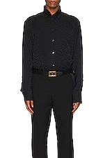 TOM FORD Fluid Fit Leisure Shirt in Black, view 4, click to view large image.