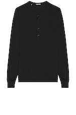 TOM FORD Henley in Black, view 1, click to view large image.