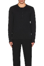 TOM FORD Henley in Black, view 3, click to view large image.