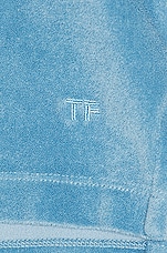 TOM FORD Towelling Polo in Aqua, view 3, click to view large image.