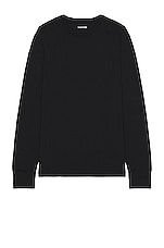 TOM FORD Longsleeve Crewneck in Black, view 1, click to view large image.