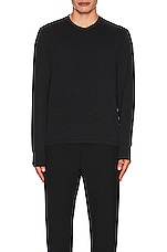 TOM FORD Longsleeve Crewneck in Black, view 3, click to view large image.