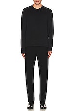 TOM FORD Longsleeve Crewneck in Black, view 4, click to view large image.