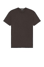TOM FORD Crewneck T-shirt in Dark Chocolate, view 1, click to view large image.