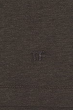 TOM FORD Crewneck T-shirt in Dark Chocolate, view 3, click to view large image.