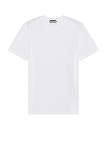 TOM FORD Crewneck T-shirt in White, view 1, click to view large image.