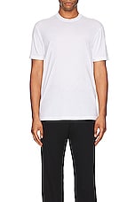 TOM FORD Crewneck T-shirt in White, view 4, click to view large image.