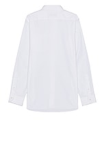 TOM FORD Washed Stretch Oxford Slim Fit Leisure Shirt in White, view 2, click to view large image.