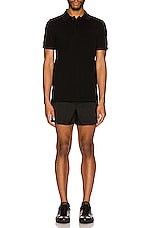 TOM FORD Garment Dyed Polo in Black, view 4, click to view large image.