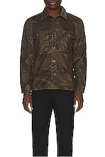 TOM FORD Camo Cord Over Shirt in Combo Camo, view 4, click to view large image.