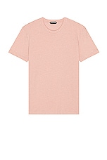 TOM FORD Melange Crew in Soft Peach, view 1, click to view large image.