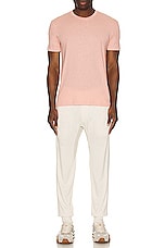 TOM FORD Melange Crew in Soft Peach, view 4, click to view large image.