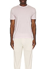 TOM FORD Lyocell Cotton Tee in Pale Lilac, view 3, click to view large image.