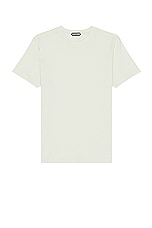 TOM FORD Lyocell Cotton Tee in Pale Mint, view 1, click to view large image.
