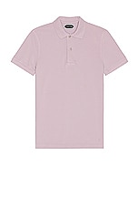 TOM FORD Tennis Piquet Polo in Light Lavender, view 1, click to view large image.