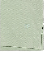 TOM FORD Tennis Piquet Polo in Pale Mint, view 3, click to view large image.