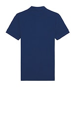 TOM FORD Tennis Piquet Short Sleeve Polo in Indigo, view 2, click to view large image.