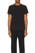 TOM FORD Cold Dye Cotton T-Shirt in Charcoal, view 4, click to view large image.