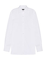 TOM FORD Poplin Classic Fit Shirt in Optical White, view 1, click to view large image.