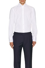 TOM FORD Poplin Classic Fit Shirt in Optical White, view 3, click to view large image.