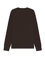 TOM FORD Long Sleeve Crew Neck in Sable Brown, view 2, click to view large image.