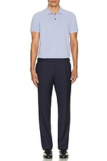 TOM FORD Tennis Piquet Short Sleeve Polo in Periwinkle, view 4, click to view large image.