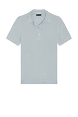 TOM FORD Short Sleeve Polo in Arctic Blue | FWRD
