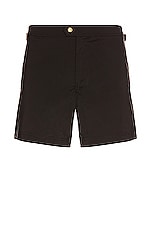 TOM FORD Classic Swim Short in Black, view 1, click to view large image.