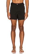 TOM FORD Classic Swim Short in Black, view 4, click to view large image.