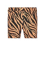 TOM FORD Printed Poplin Swim Short in Camel Zebra, view 1, click to view large image.