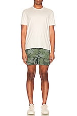 TOM FORD Orchid Camo Swim Short in Green, view 4, click to view large image.