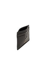 TOM FORD Soft Grain Leather T Line Classic Card Holder in Black, view 4, click to view large image.